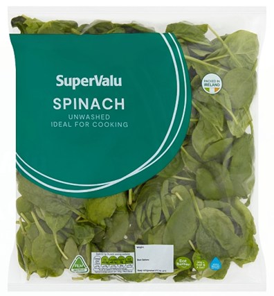 SuperValu Spinach Bag 250g (unwashed)