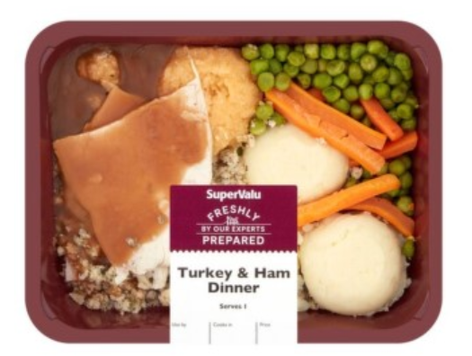 Freshly Prepared Turkey & Ham Dinner 600g