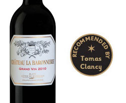 Chateau La Baronnerie, Grand Vin, AC Cotes du Blaye 2010 Chateau La Baronnerie, Grand Vin, AC Cotes du Blaye 2010
