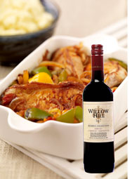 One Pot Roast Pork Chops & Willow Hill Shiraz Cabernet