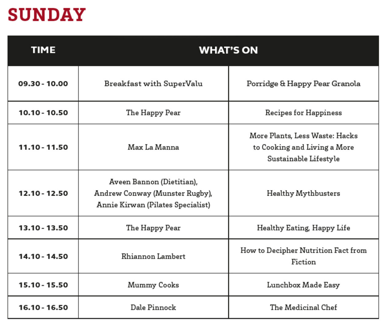 SuperValu Wellfest 2019 Sunday