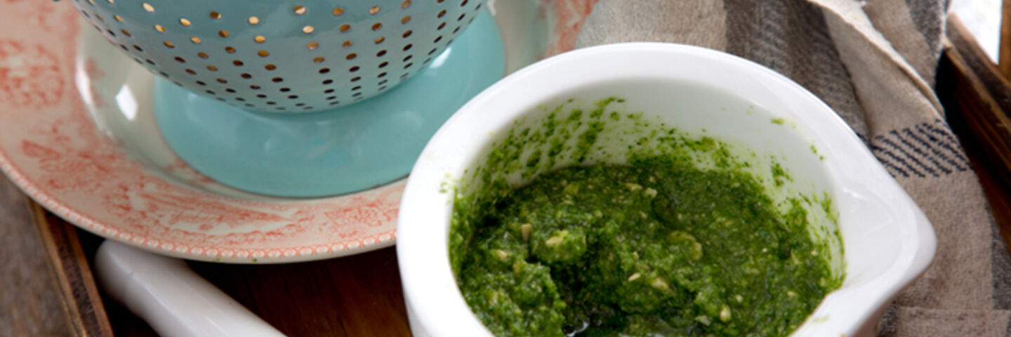 Easy pasta coriander pesto recipe