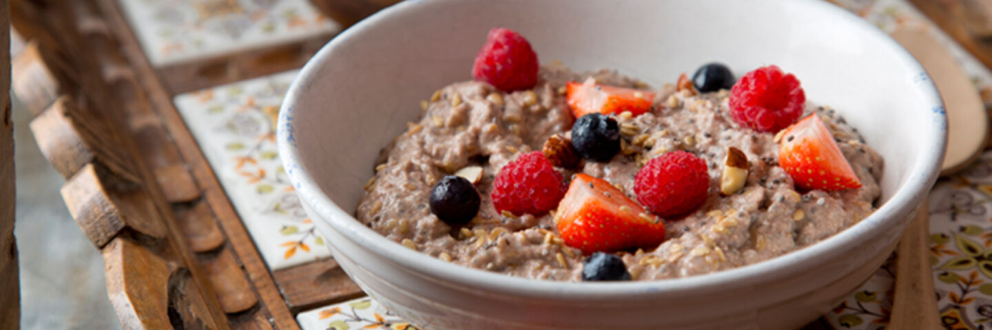 Flaxseed porridge cacao nibs recipe
