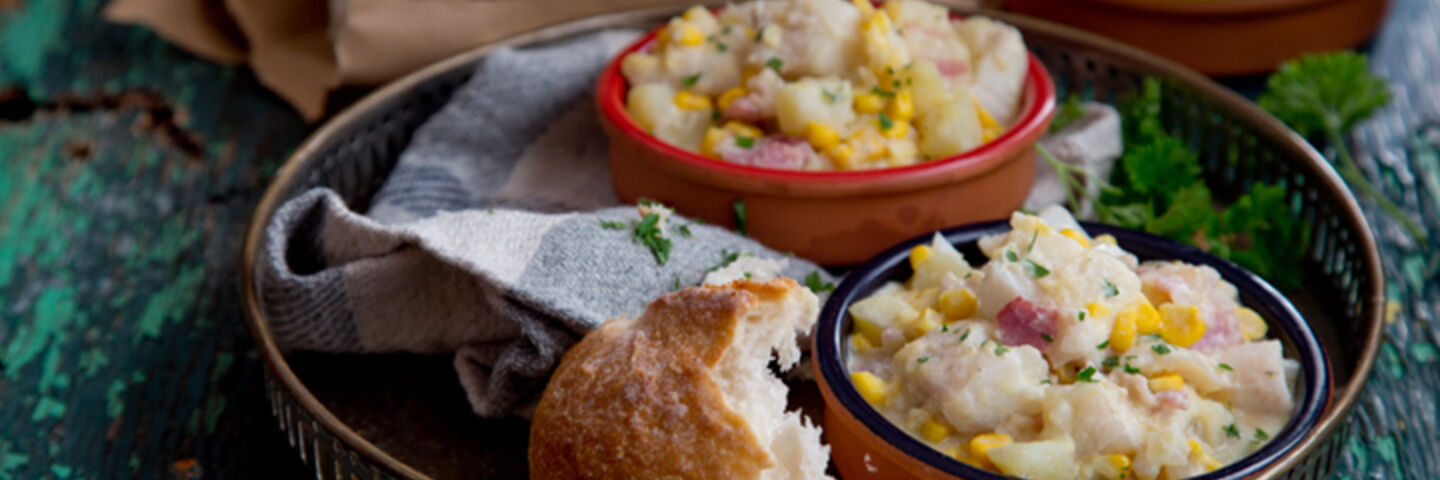 Hearty haddock corn stew recipe