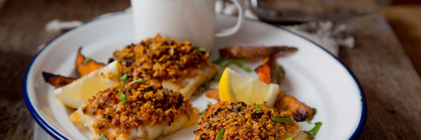 Oaty paprika cod recipe