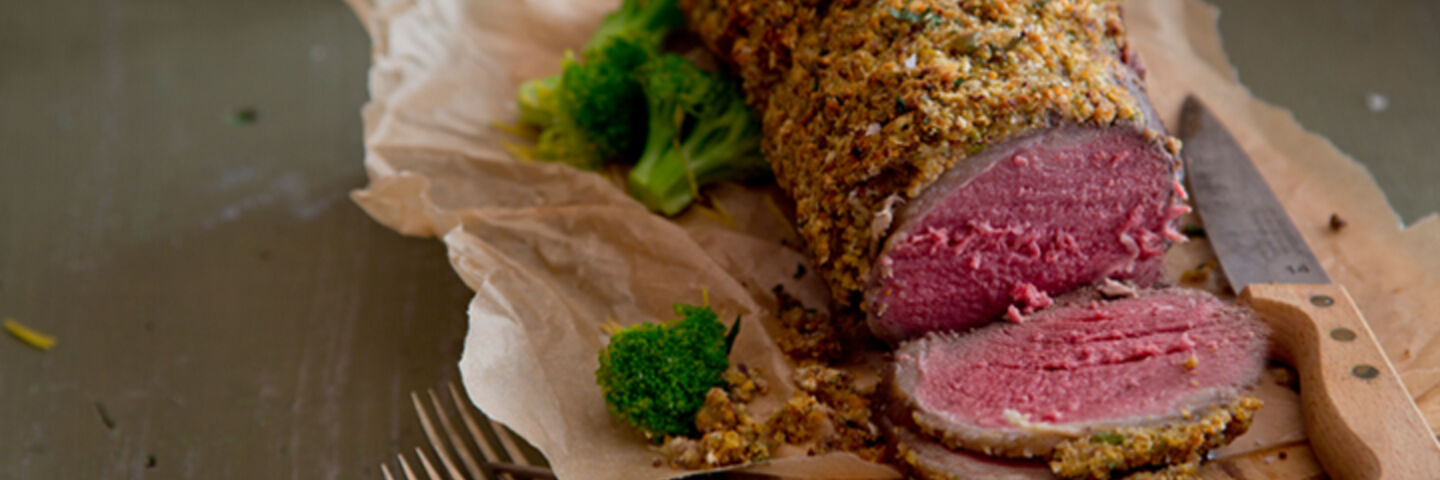 Pistachio crusted beef recipe