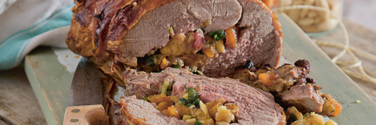 Stuffed lamb leg recipe