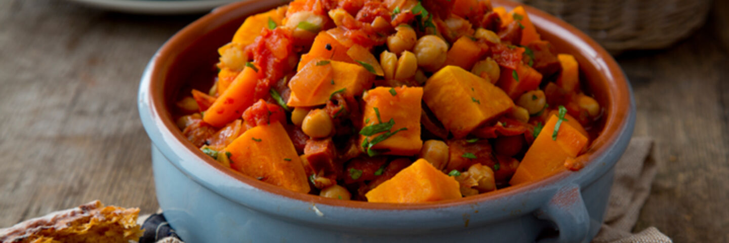 Sweet potato chickpea chorizo stew recipe