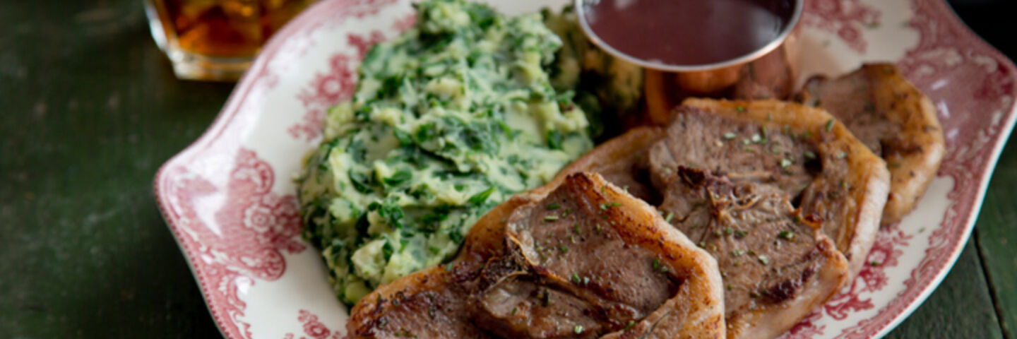 Lamb chops spinach mash recipe