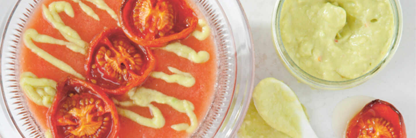 Claire raw roasted tomato avocado