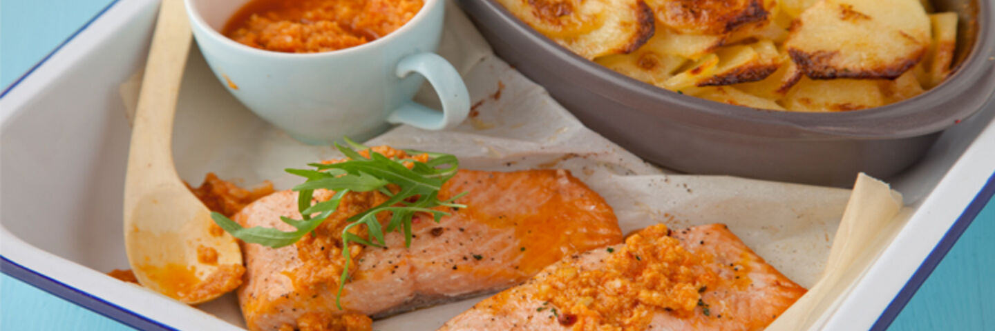 Martin fish baked salmon garlic potatoes