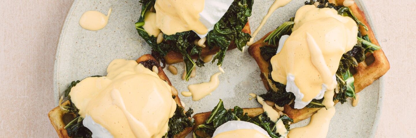 Killer Kale Tater Tot Eggs Benedict
