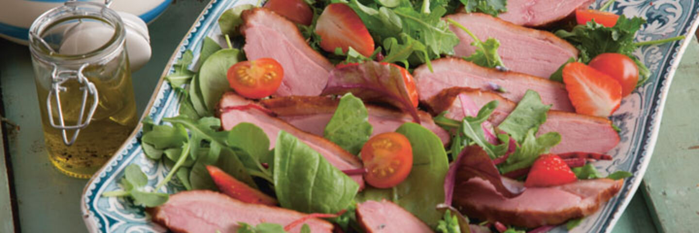 Smoked duck breast salad