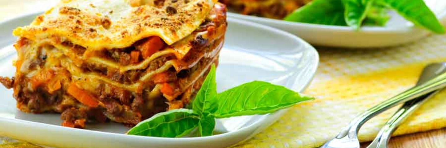 Beef lasagne