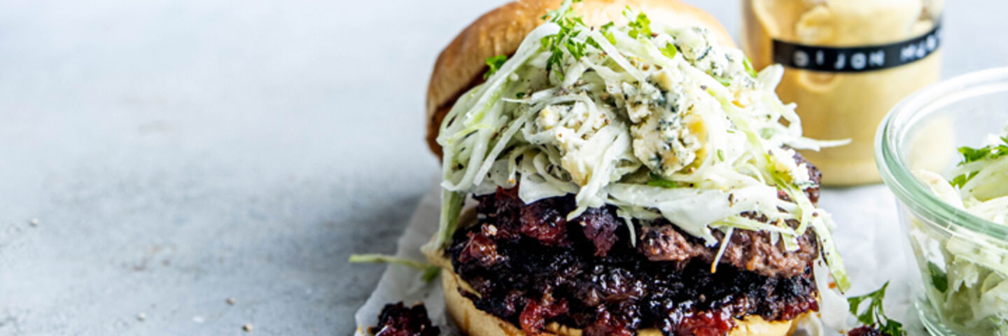 Blue cheese burger recipe