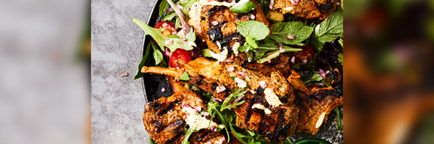 Tandoori lamb tomahawk chops recipe