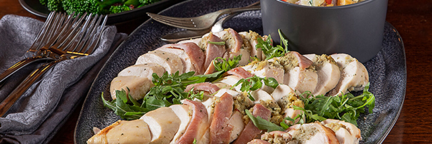 Chicken pascal with tenderstem broccoli salad