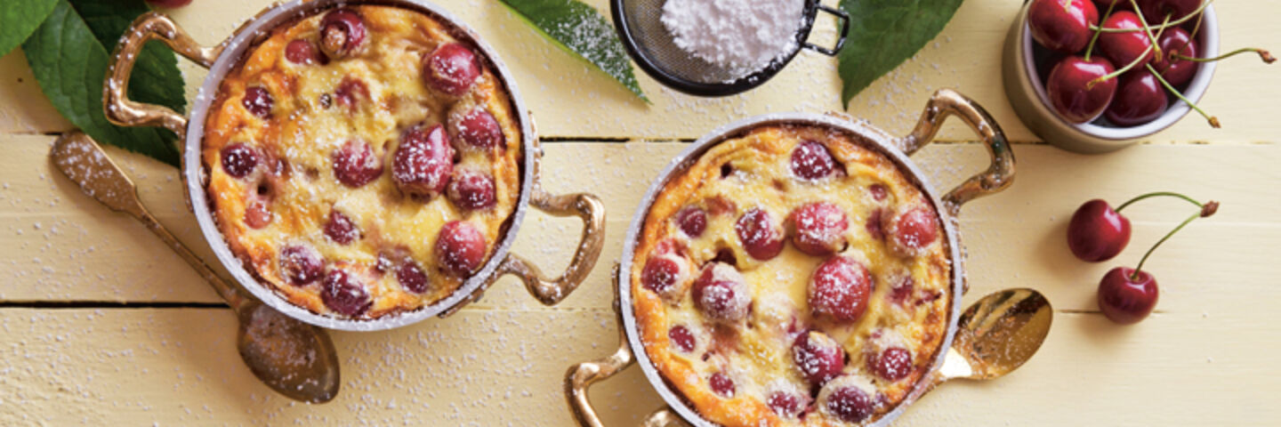 Gluten free cherry clafoutis