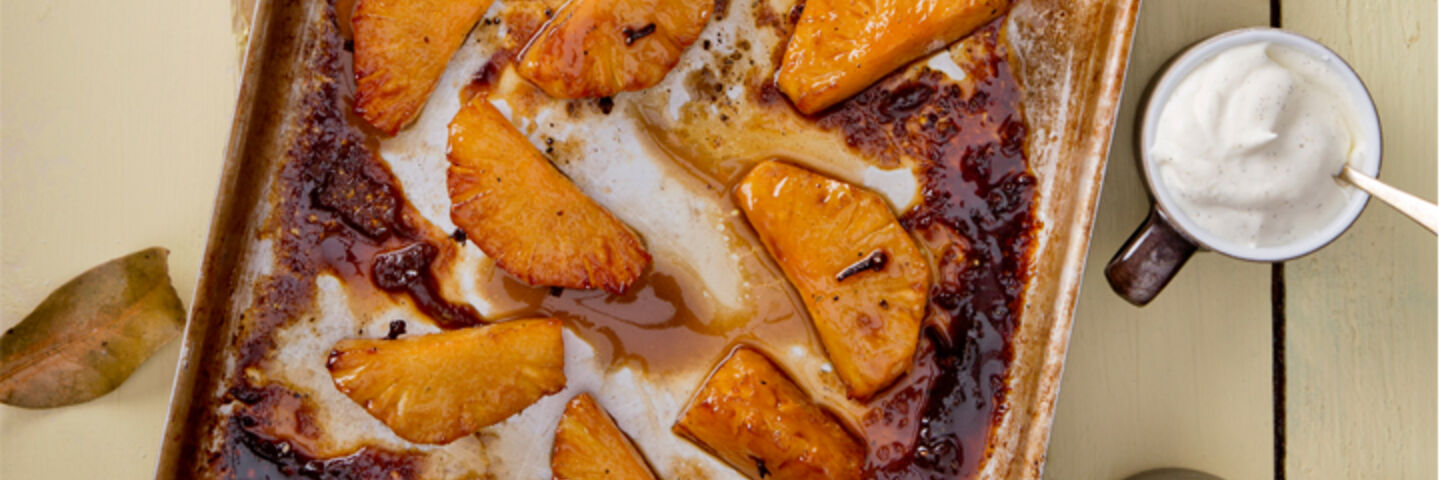 Gluten free roast spiced pineapple