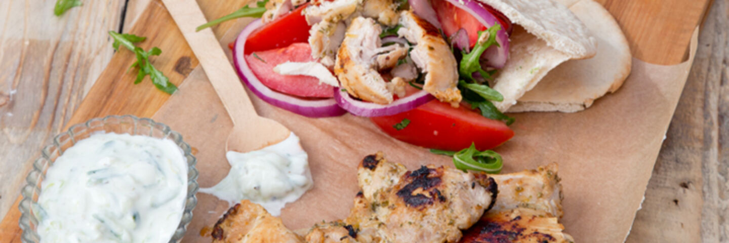 Grilled chicken gyros recipe