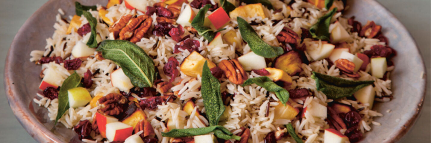 Parsnip pecan wild rice salad