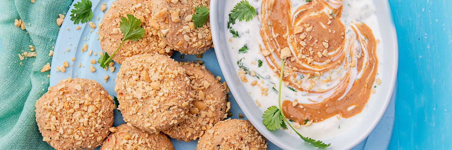 SuperValu Sharon Hearne-Smith Chicken and Peanut Butter Bites With Lime Yogurt Dip