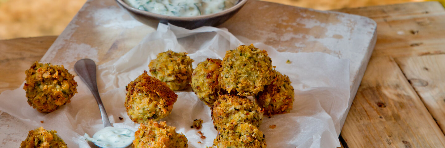 SuperValu The Happy Pear Chickpea Fritters with Summer Tzatziki
