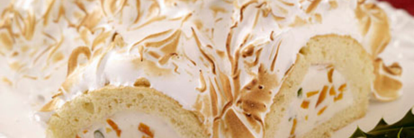 Baked Alaska Christmas Log