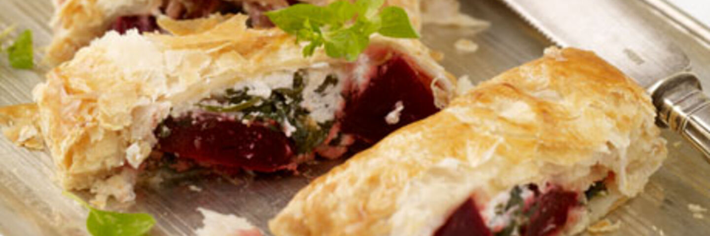 Beetroot, Spinach & Goats Cheese Parcels