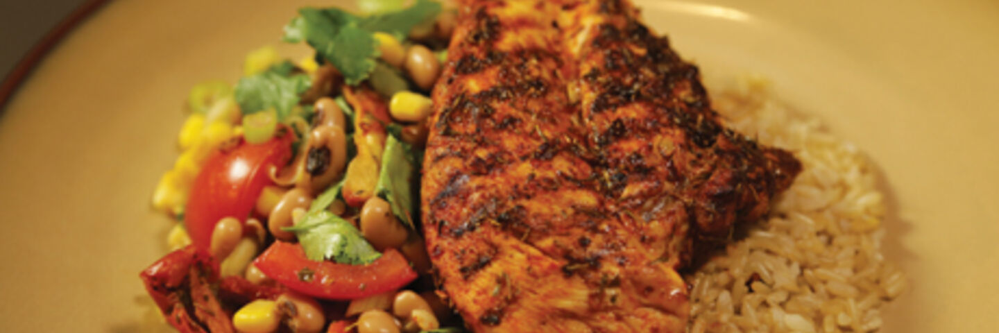 Saturday 21st Feb - Cajun Grilled Chicken and Black eyed Beans