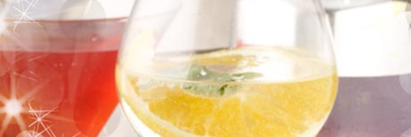 Orange & Basil Bellini with Cardamom