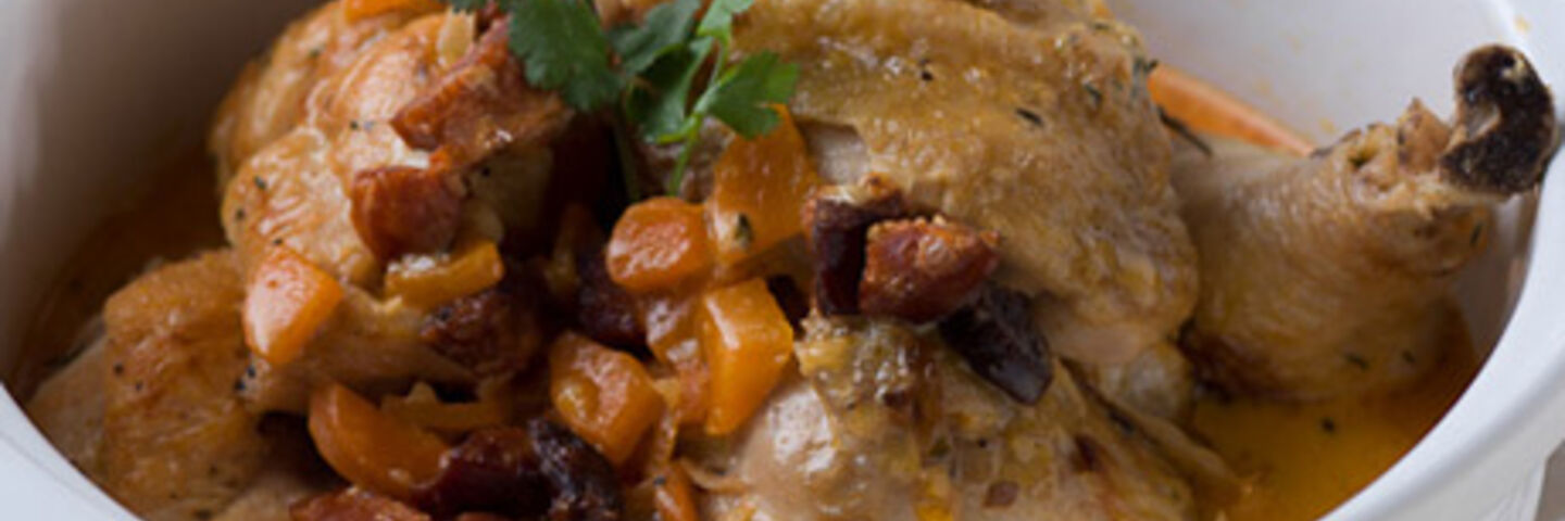 Creamy Chicken And Chorizo Casserole with Buttery Mash