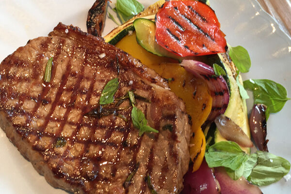 Bbq steak grilled veg recipe