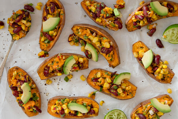 Crispy stuffed sweet potato recipe