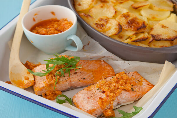 Martin fish baked salmon garlic potatoes