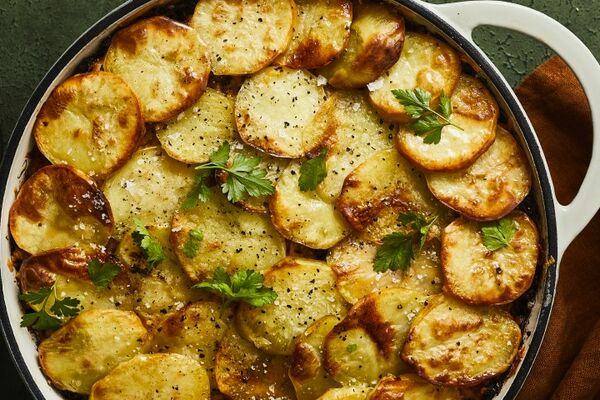 Beef and potato cheese gratin