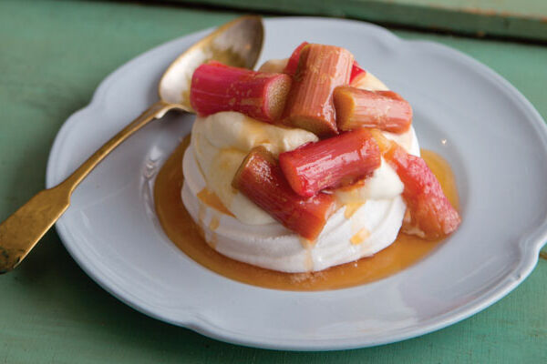 Tipperary Kitchen Meringues with Rhubarb and Orange