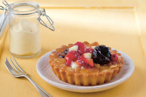 Mixed Berry White Chocolate and Almond Tart