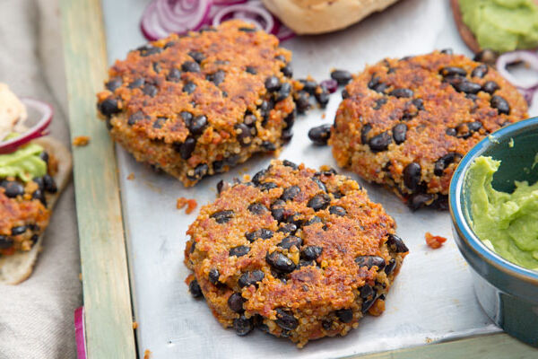 Quinoa, Black Bean And Chorizo Burger 