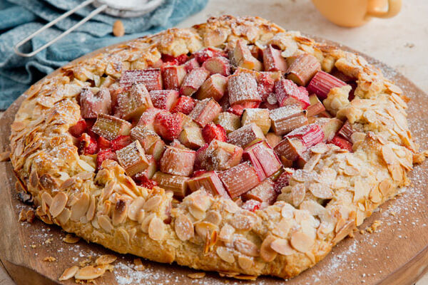 Rhubarb and Cherry Open Tart