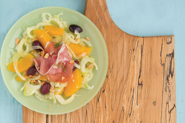 Fennel orange and prosciutto salad