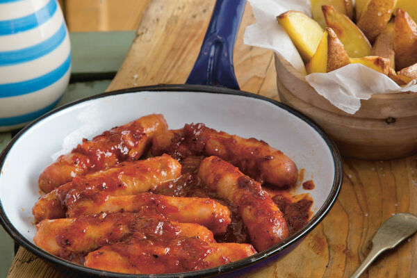 O'Flynn's Gourmet Sausages with Chunky Chips