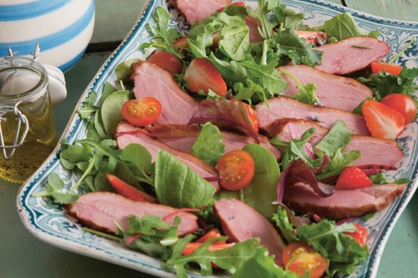 Smoked duck breast salad