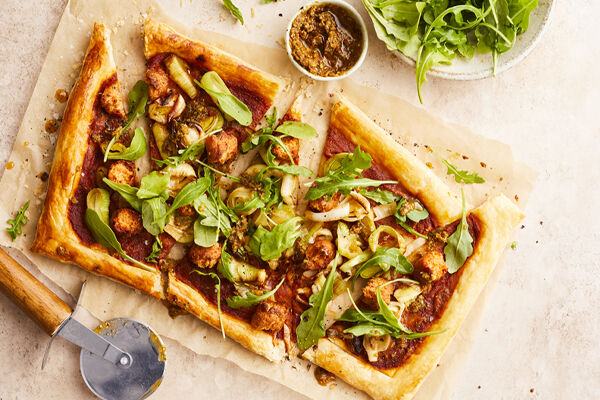 Puff pastry pizza recipe