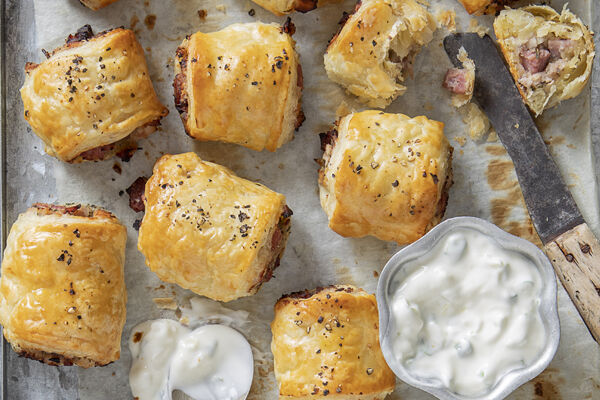 Turkey & ham ‘sausage’ rolls