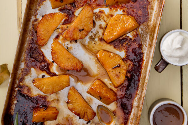 Gluten free roast spiced pineapple
