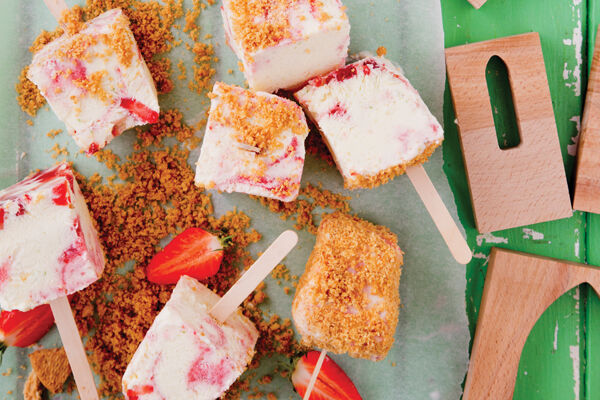 Strawberry cheesecake pops recipe