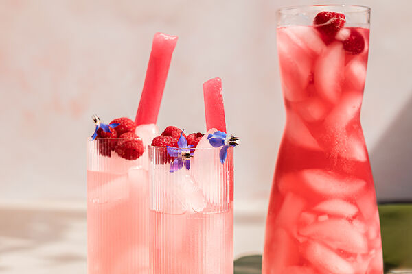 Raspberry Kombucha Lemonade