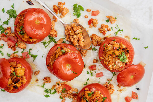 SuperValu Erica Ryan Baked Stuffed Tomatoes with Turkey Mince