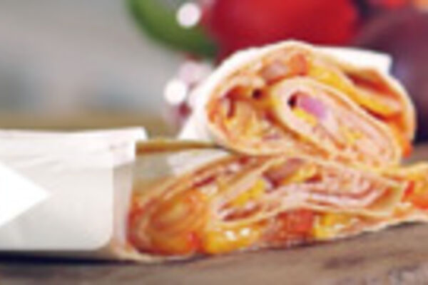 Ham Pizza Wrap